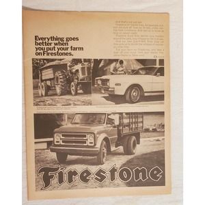 Vintage Firestone Tires Advertisement 1956